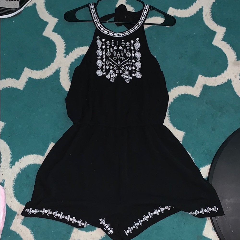Black romper with shorts